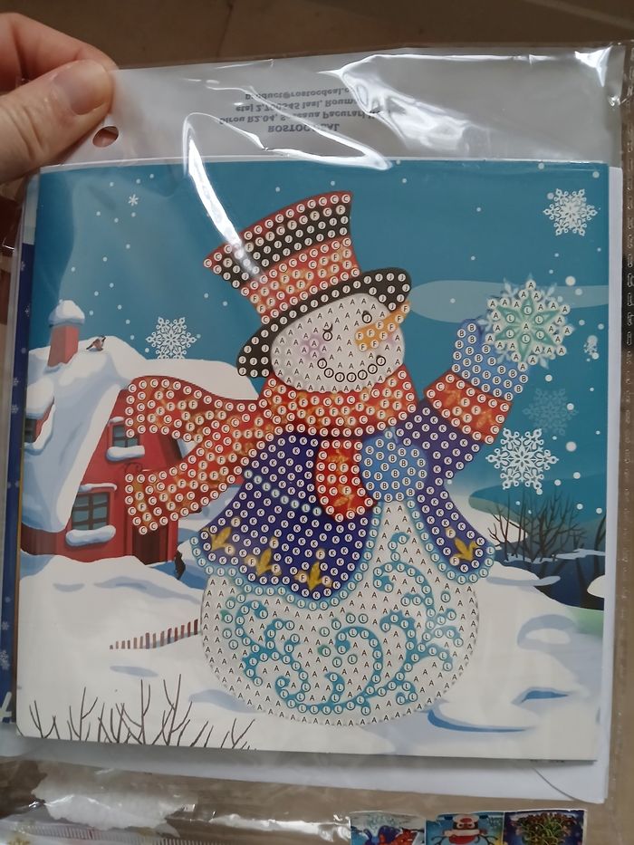 3 cartes et 3 enveloppes et diamant painting - photo numéro 4