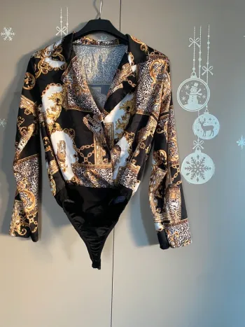 Body manches longues col chemise