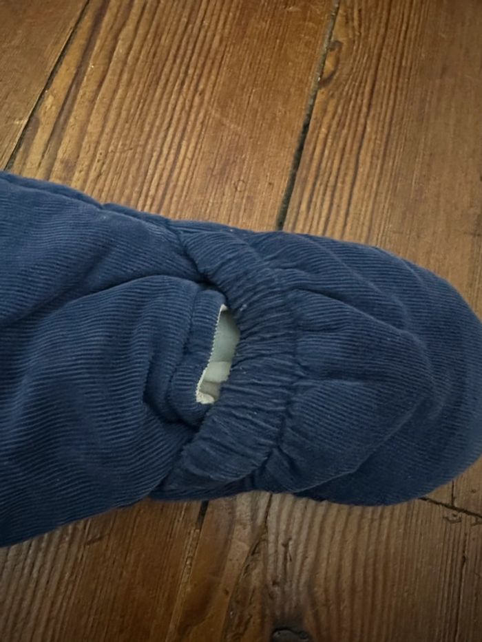 Combinaison Cadet Rousselle bleue velours 18 mois - photo numéro 4