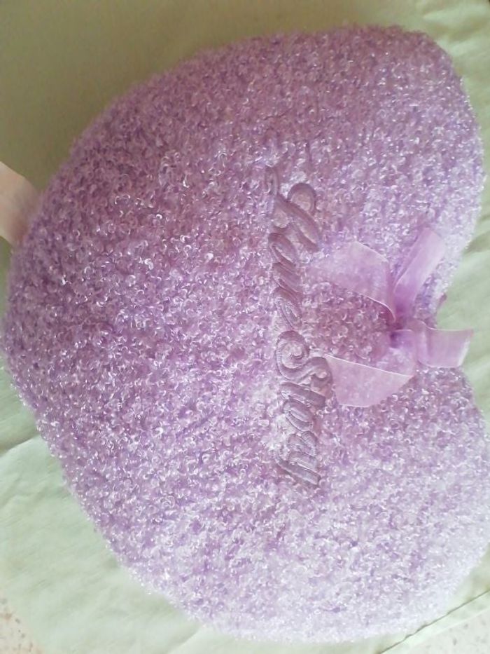 Coussin bouclette forme cœur neuf