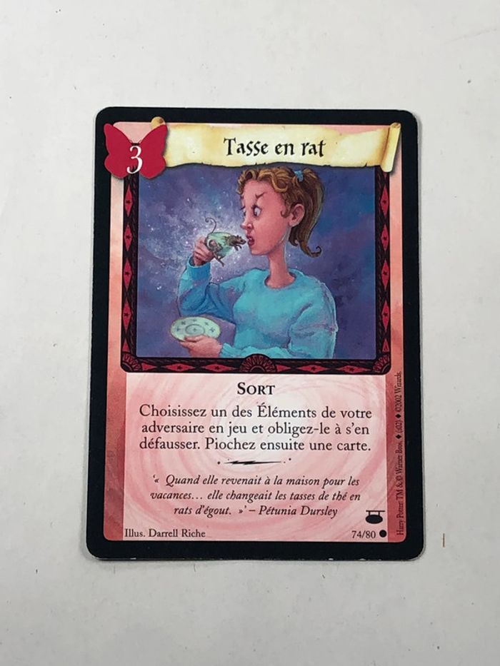 Carte harry potter tasse en rat