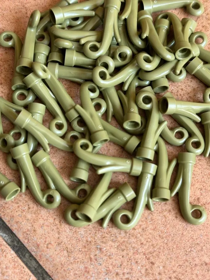 50 Lego Plant Grass Stem ref 15279 Olive green jamais utilisé - photo numéro 2