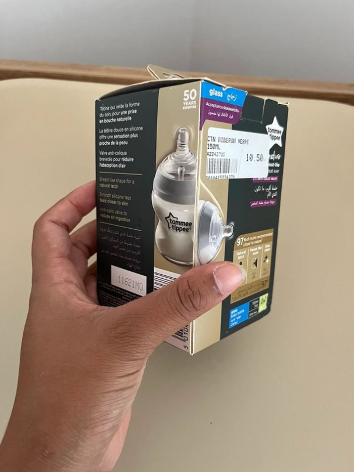 Biberon en verre tommee tippee Neuf - photo numéro 2
