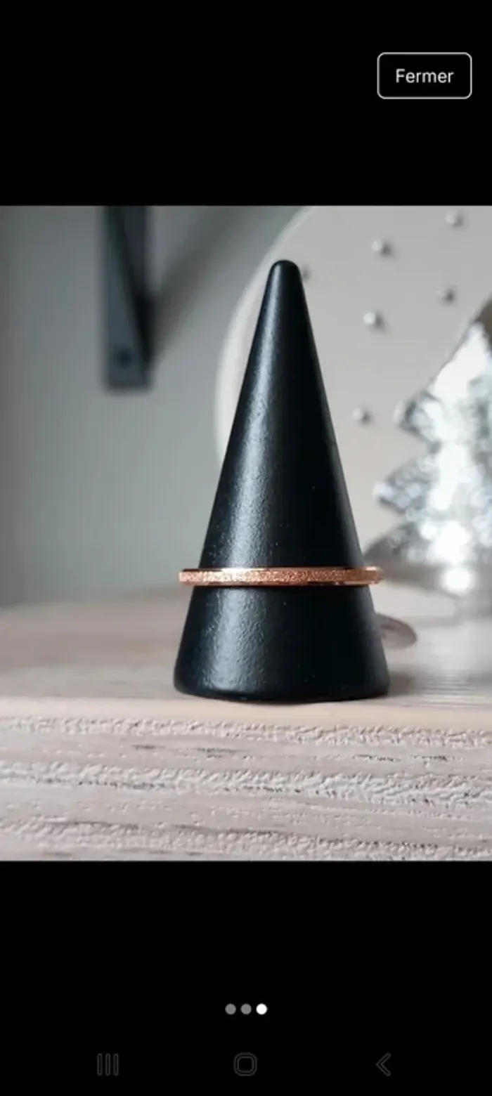 Bague en acier inoxydable taille 16 - photo numéro 3