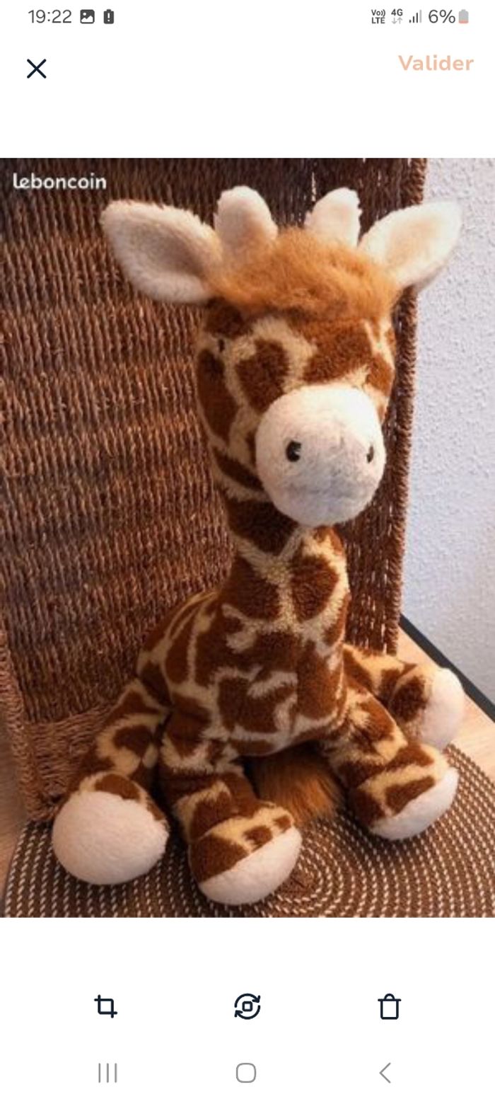 Peluche vintage girafe Ajena 42cm - photo numéro 2