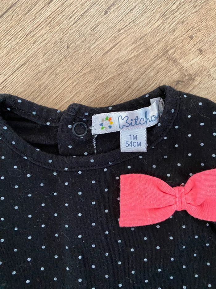 T shirt manches longues Kitchoun taille 1 mois - photo numéro 2