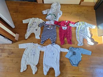 Lot pyjamas babygros 3 mois bébé garçon