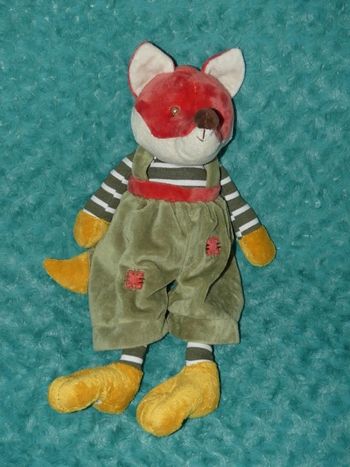 Doudou renard Foxy Bukowski vert 48 cm🦊tbe