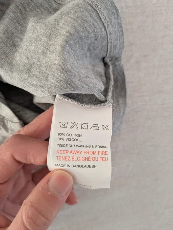 T-shirt Tricky Tracks - 6 mois (68 cm) - Gris Motif Lion - photo numéro 3