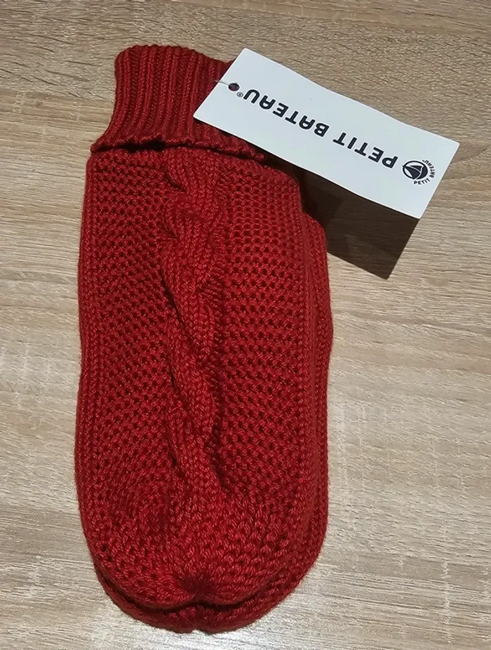Moufles Petit Bateau – Rouge – T. 6-8 ans - photo numéro 2