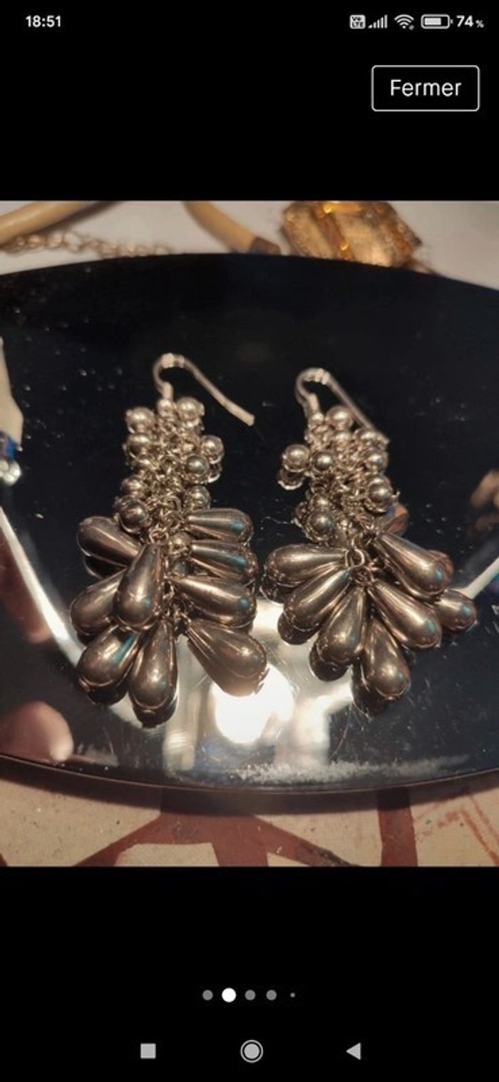 Boucles d'oreilles fantaisie vintage