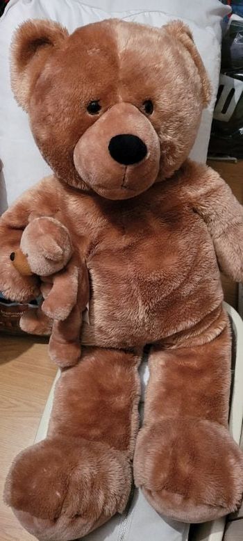 Grande peluche ours et son bébé ours de 100 cm