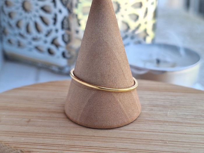 Bague Dorée motif vague en Acier inoxydable, avec un design Minimaliste pour l'été - photo numéro 3