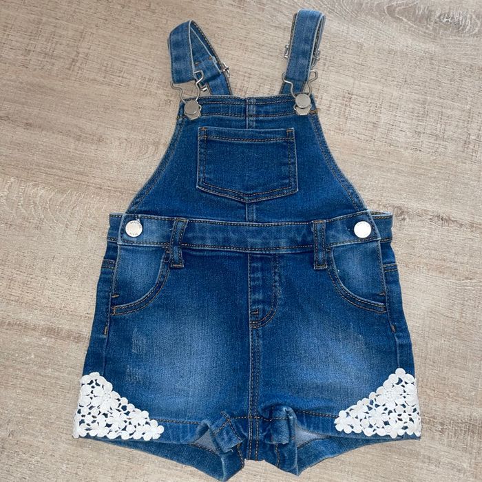 Salopette short en jeans