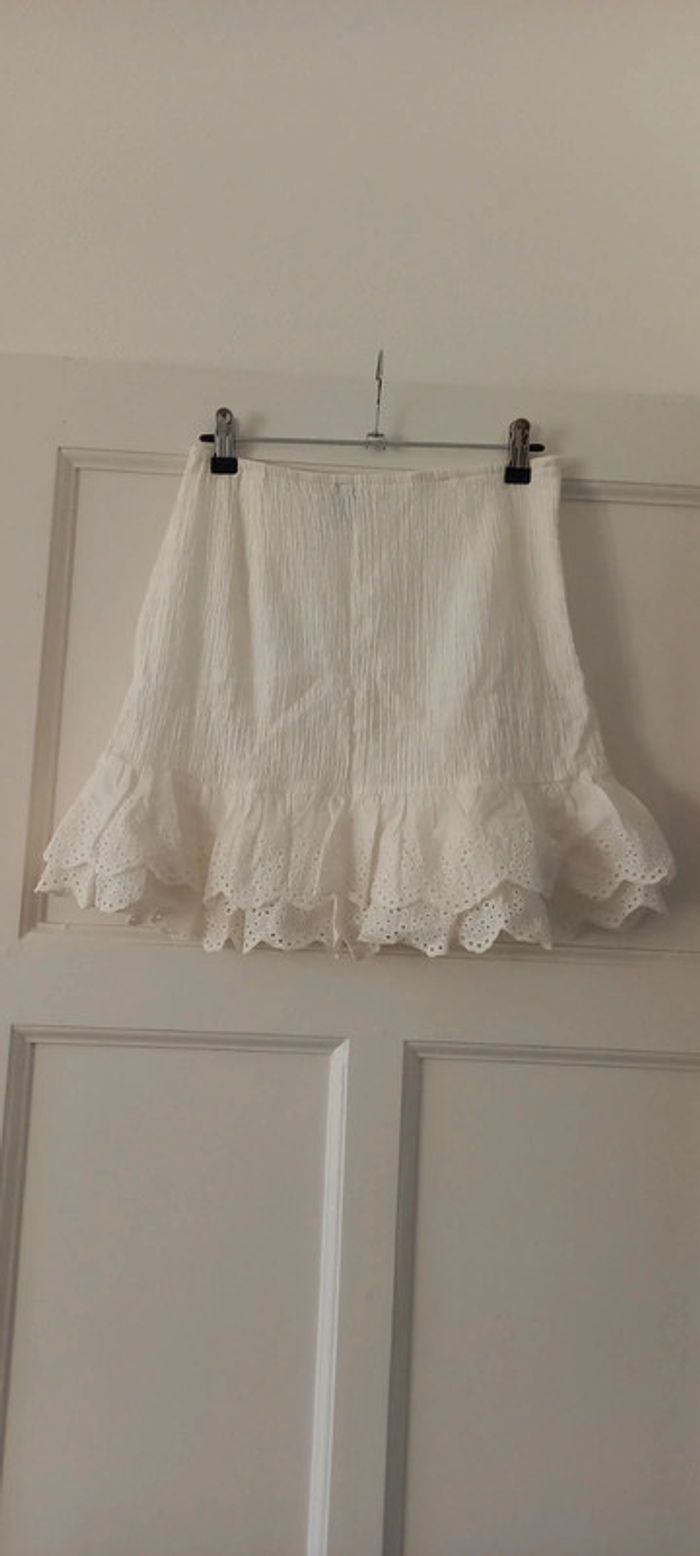 Jupe blanche à volants en dentelle shein 38 - photo numéro 2