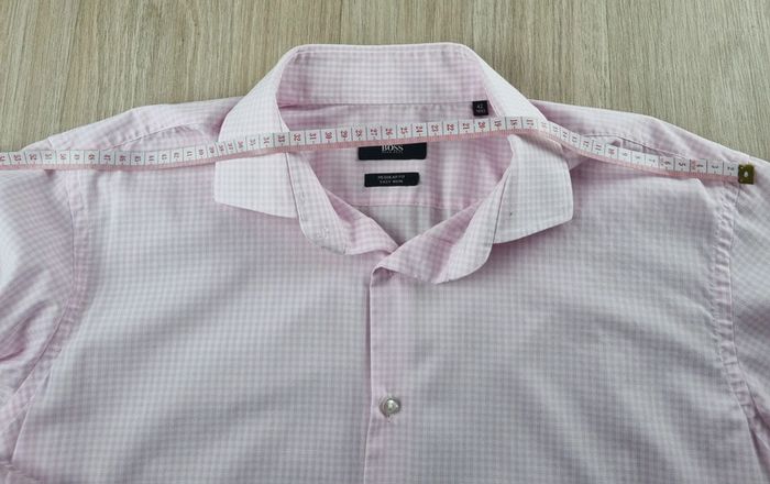 Chemise rose a carreaux Homme Hugo Boss " regular fit " Taille L - photo numéro 3
