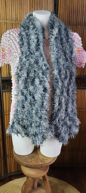 Echarpe grise tube femme