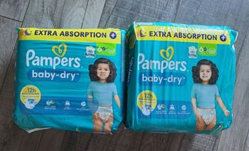 2 paquets Pampers 6+