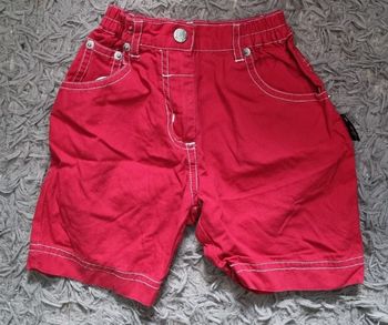 Short rouge effet jeans taille 92cm