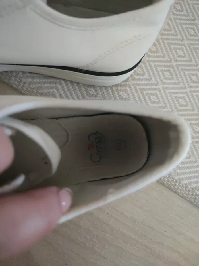 Baskets blanches le temps des cerises cuir 34 - photo numéro 5