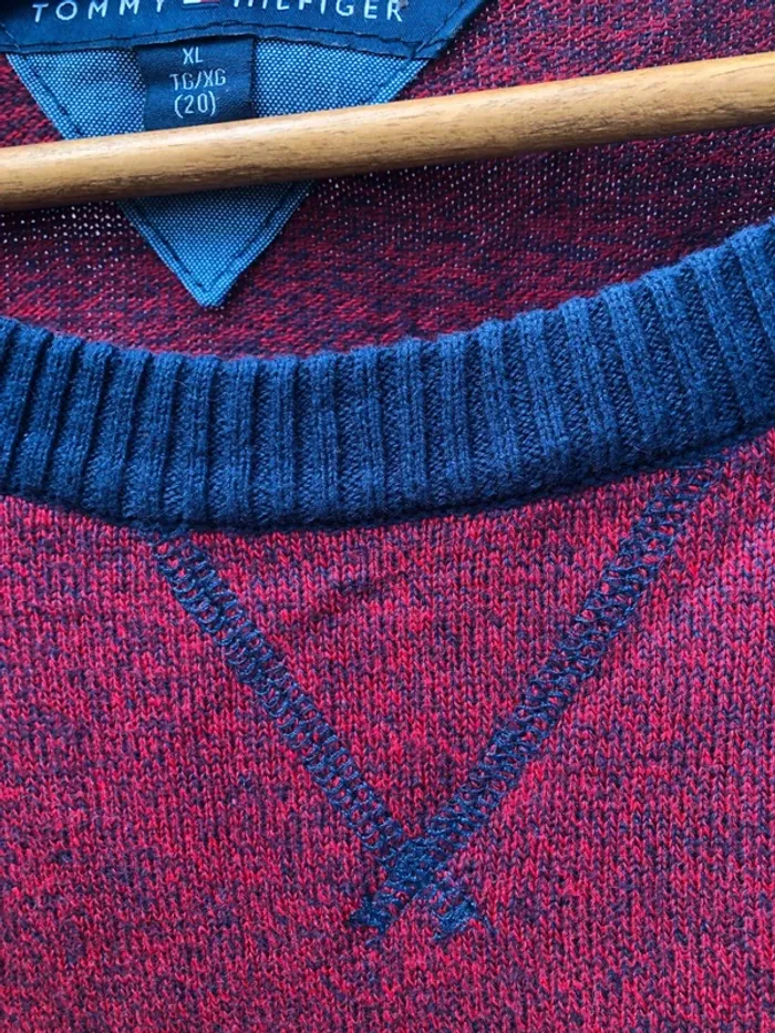 Tommy Hilfiger crewneck pullover red black Mens Small - photo numéro 4