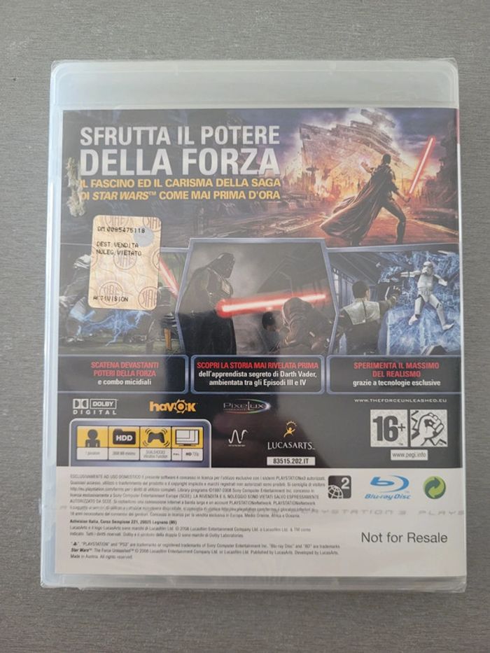 Jeux vidéo PS3 neuf Star wars le pouvoir de la force italien - photo numéro 2