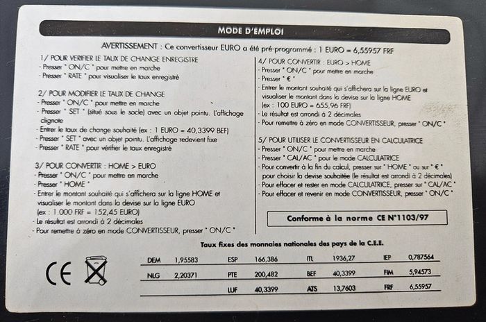 Calculatrice / convertisseur. 
Emtec.
Basf.
23x21cm - photo numéro 8