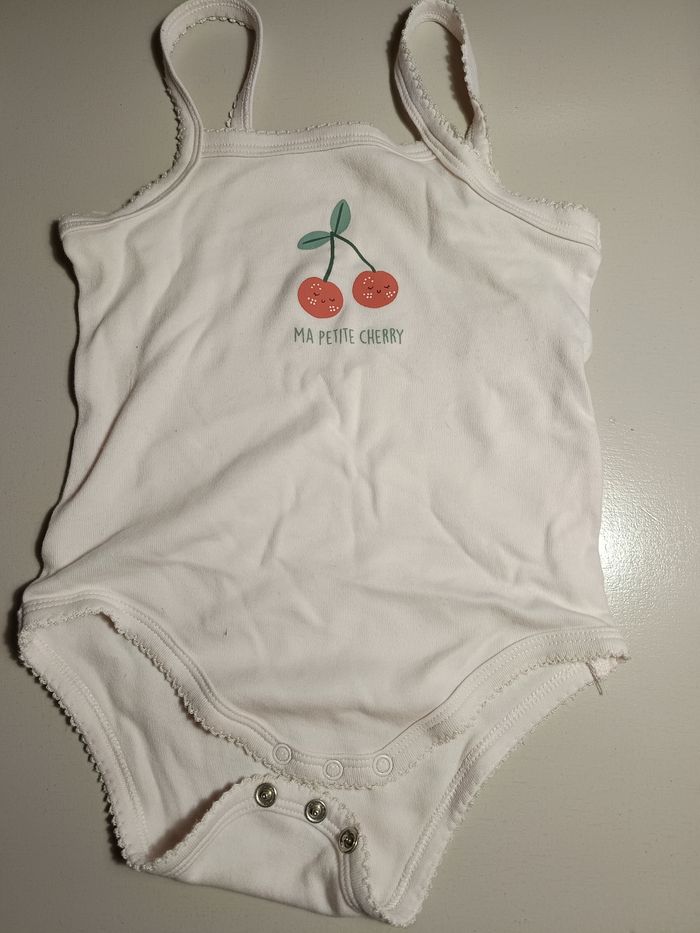 Body rose pâle avec cerises 🍒- Verbaudet - 18 mois