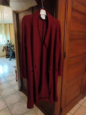 Manteau trench coat bordeaux laine taille M/38