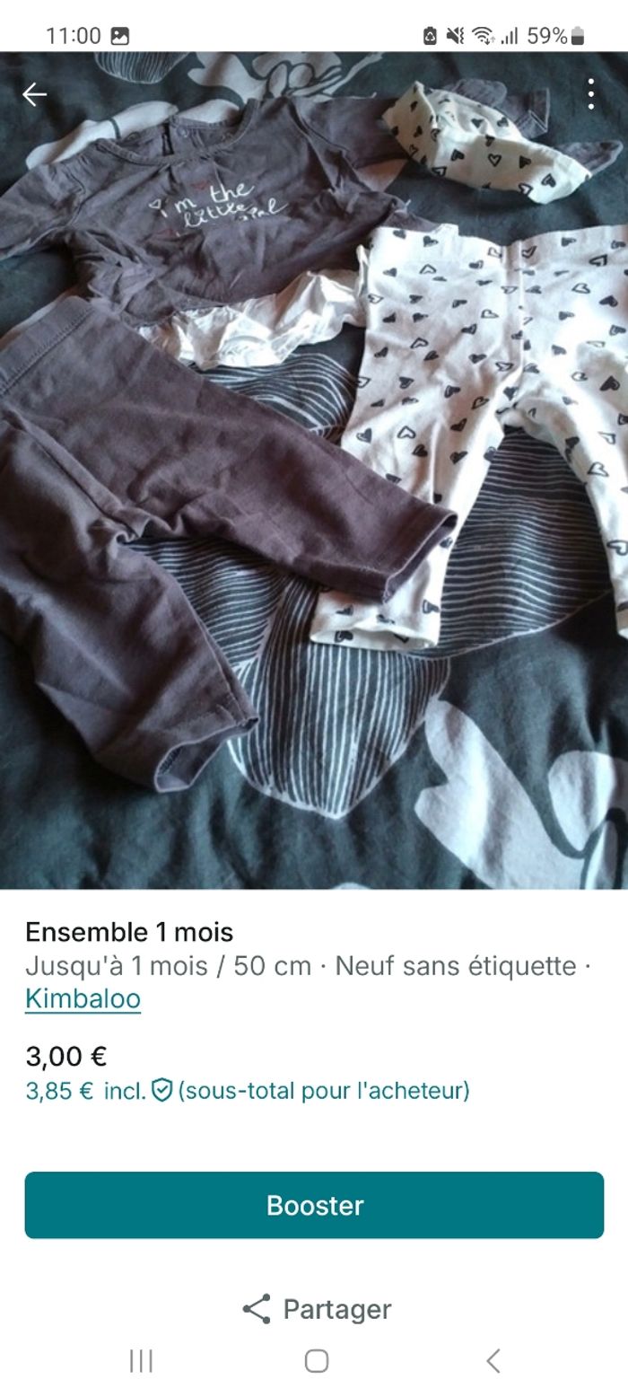Vêtements fille 1 et 3 mois - photo numéro 3