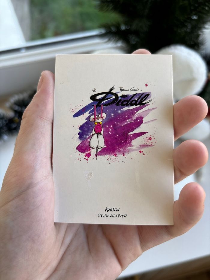 Peluche diddlina - vintage - années 90 - carte collector Diddl - photo numéro 5