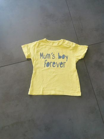 Tee-shirt écriture garçon à sa maman pour toujours kiabi 18 mois