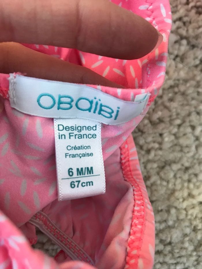 Lot de 2 maillots de bain (1 pièce et 2 pièces) fille - 6 mois - Obaibi et Sergent Major - photo numéro 5