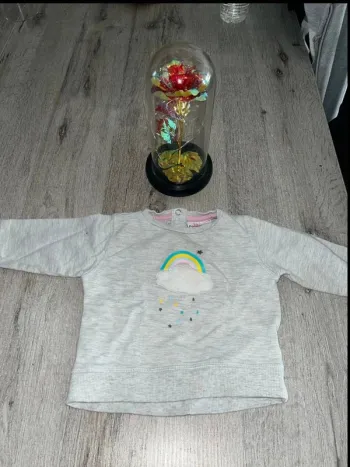🌈 Sweat-shirt en coton pour enfant avec motif arc-en-ciel 🌈