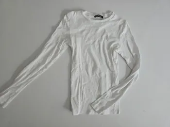 Pull fin côtelé blanc