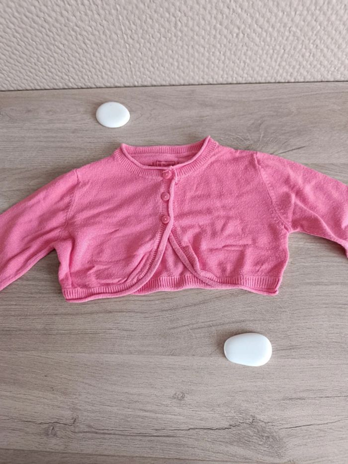 Boléro / petit gilet rose 3 ans - photo numéro 6