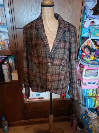 Veste blazer chemise carreaux
