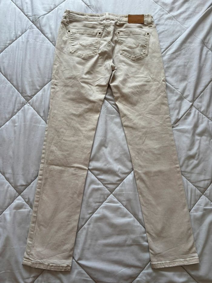 Jean etam jeans blanc écru crème taille basse slim y2k début 2000 taille M/38 - photo numéro 10