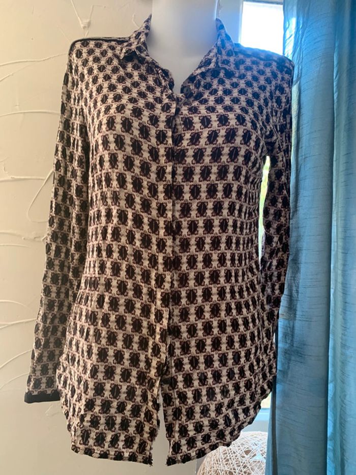 Chemise Sandwich taille 38 manches longues motifs