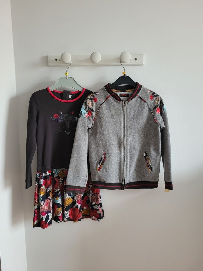 Ensemble robe et gilet catimini 6 ans