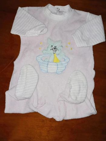 Pyjama velours lapin 3 mois