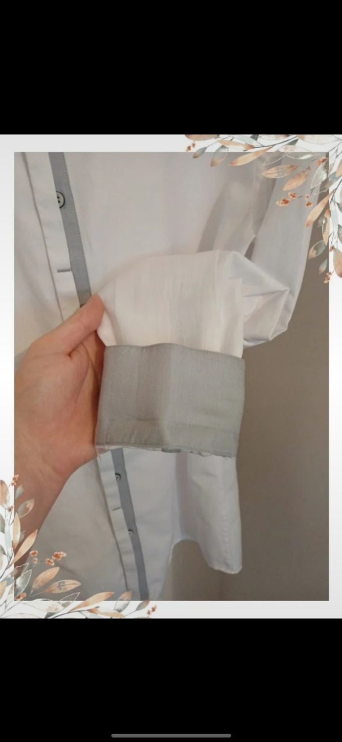 Chemise blanche à manches longues homme  M - photo numéro 4