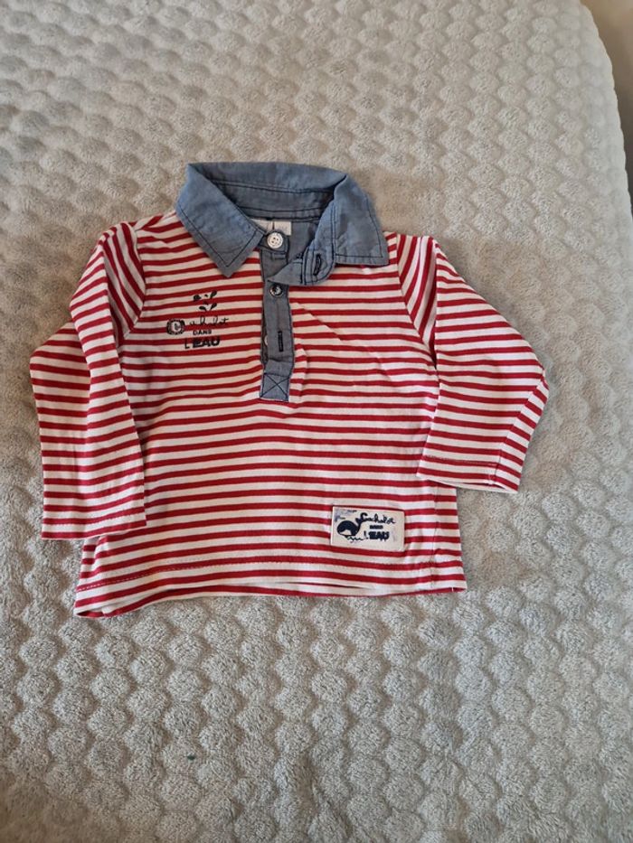 Lot t shirt manche longue bébé 6 mois - photo numéro 4