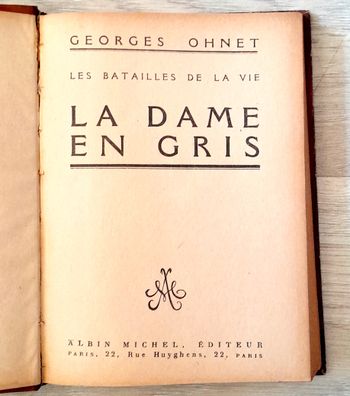 Georges Ohnet - les batailles de la vie, La Dame en Gris
