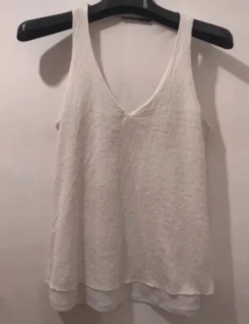 Débardeur femme mango blanc taille XS