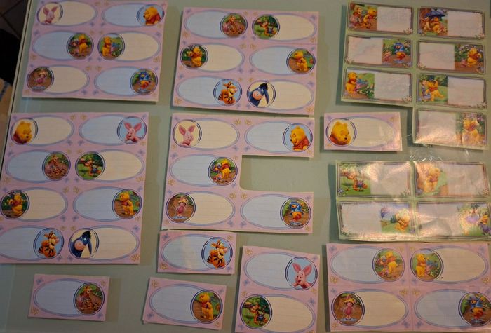 46 étiquettes de Winnie l ourson