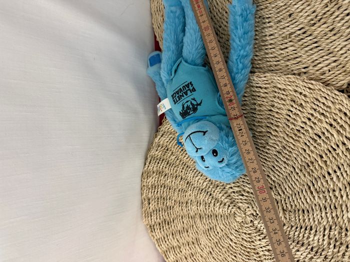 Doudou singe bleu pull capuche planète sauvage fuzzimals - photo numéro 3