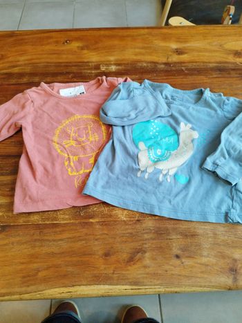 Lot 2 tee shirt manches longues