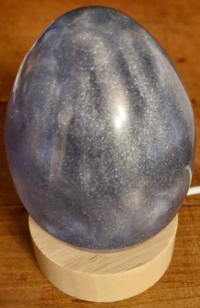 lampe led d'ambiance bleu argentée - photo numéro 2