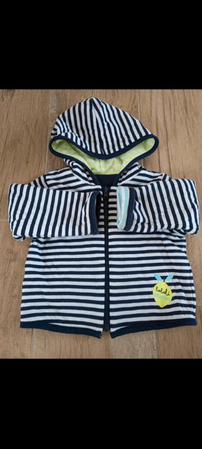 Sweat zippé réversible 12 mois Boboli